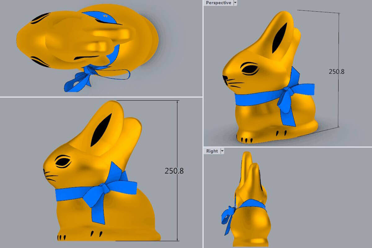Custom Printed Inflatable Bunny 3D Design