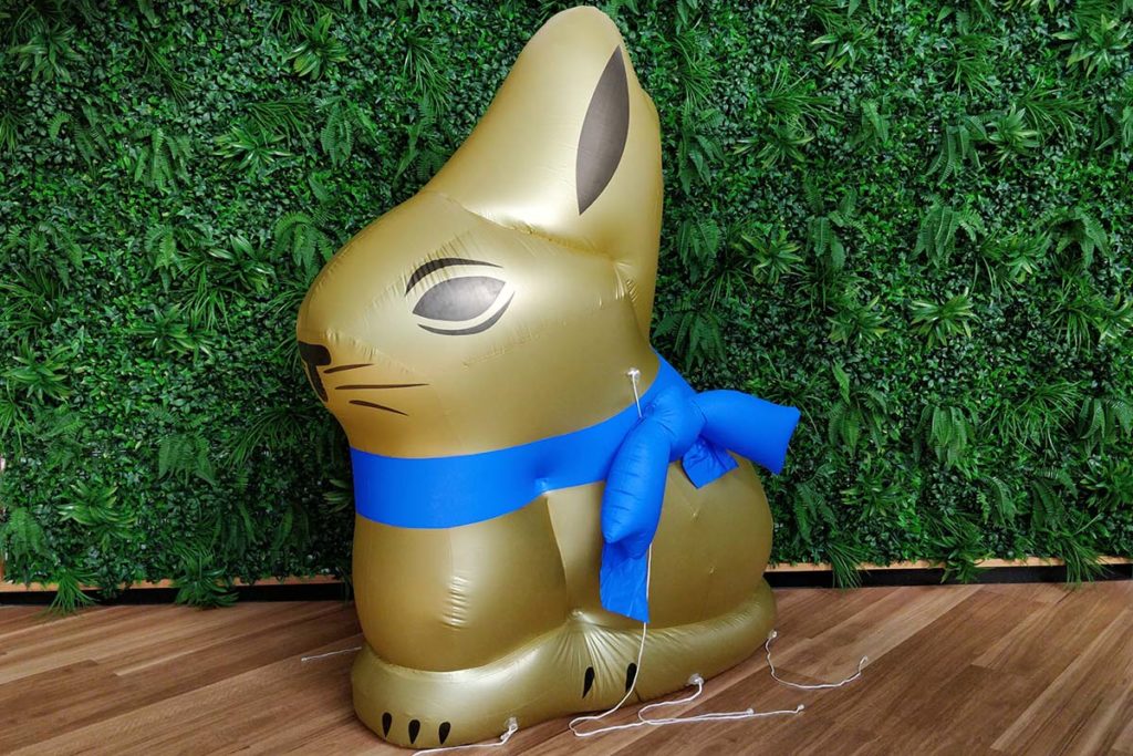 Testing the Inflatable Product Replica Bunny
