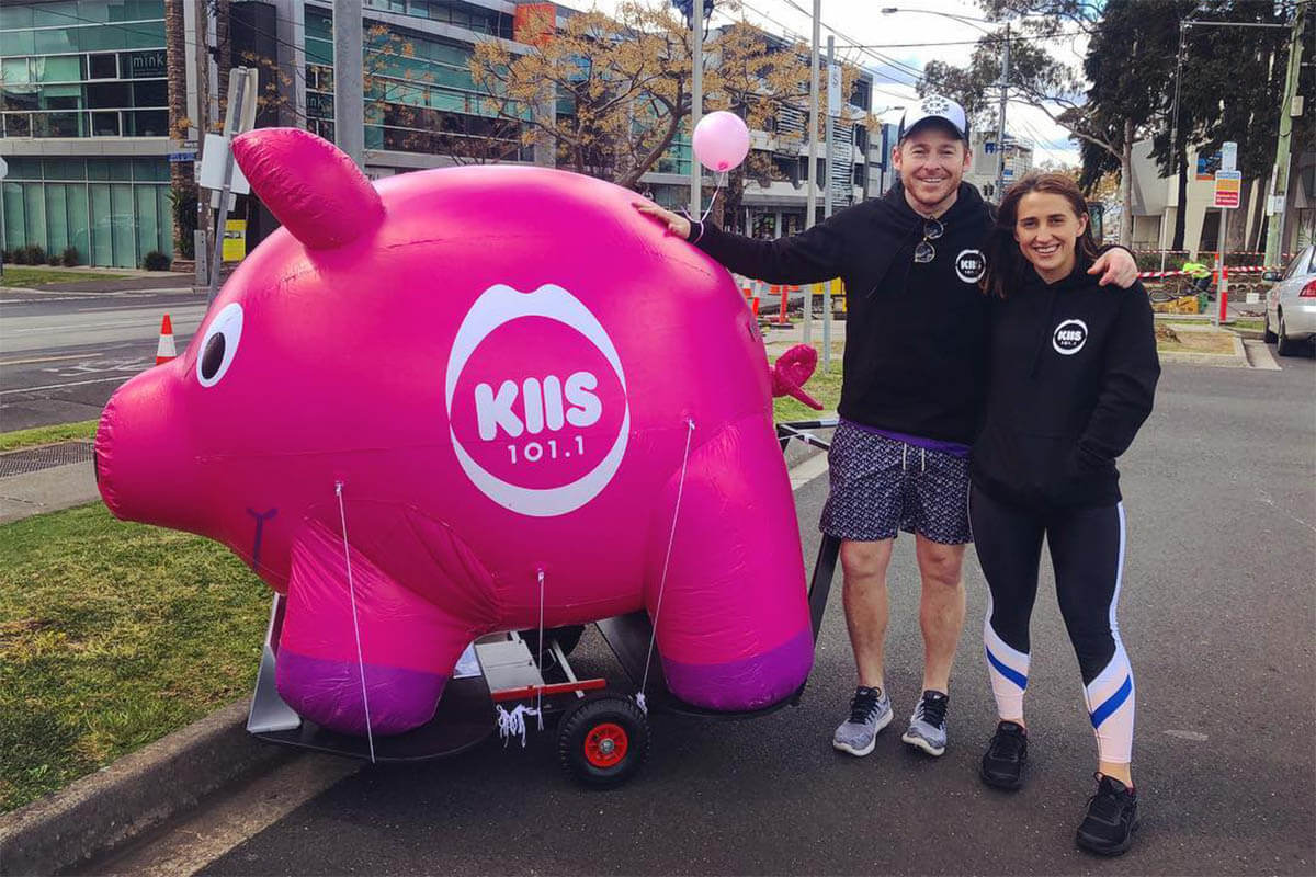 Kiss Radio Inflatable Pig