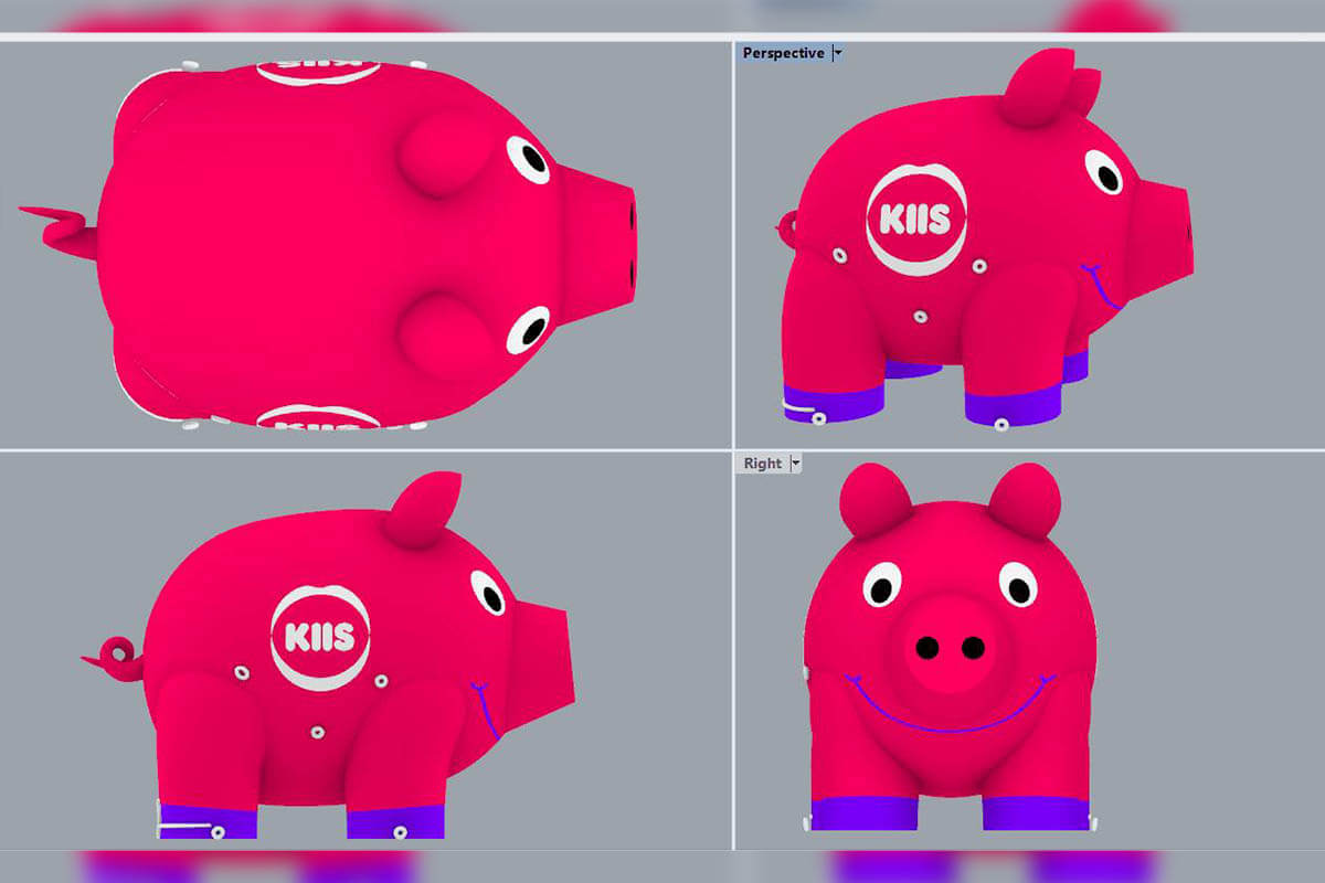 Inflatable Pig 3D Design