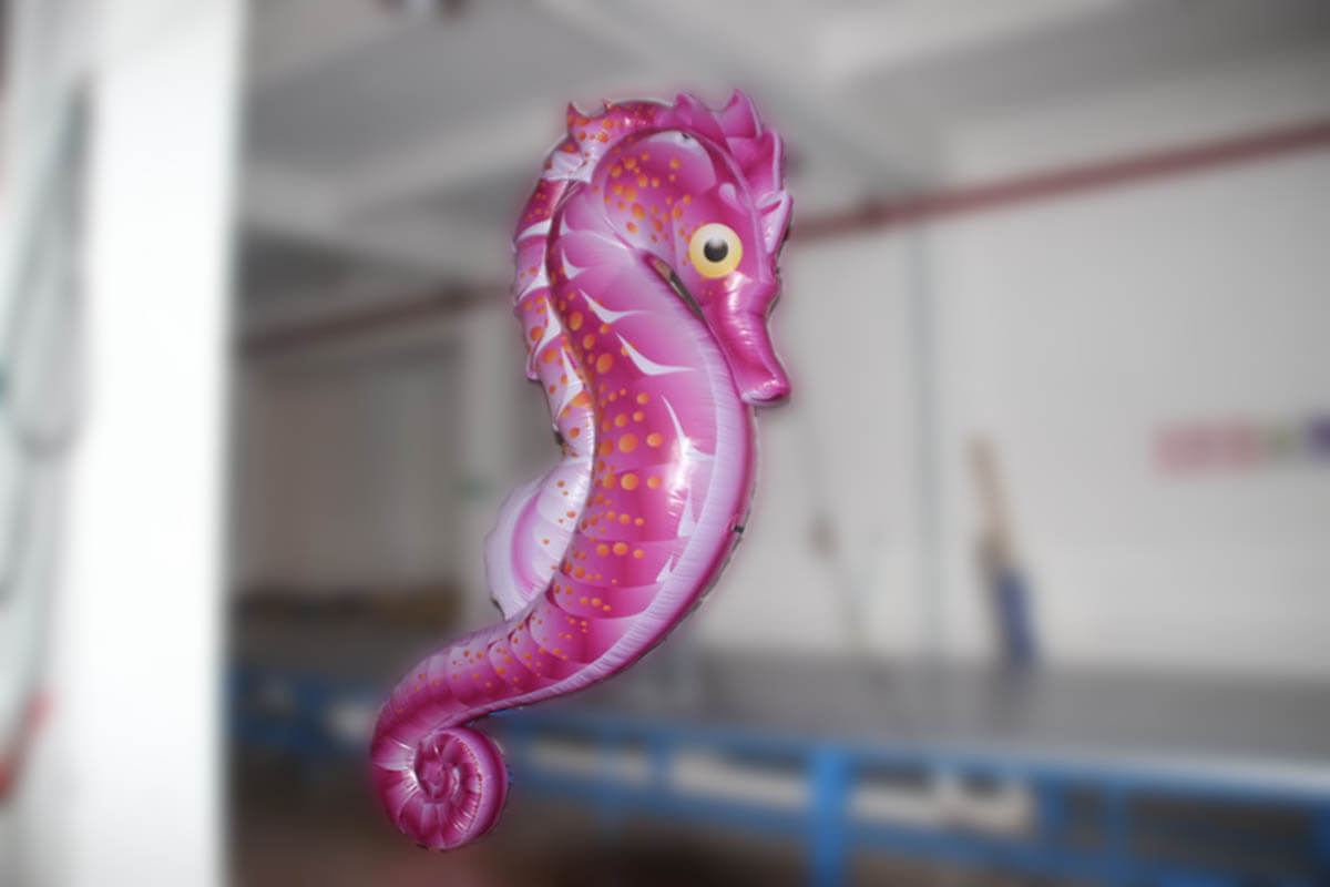 A Completed Inflatable Seahorse
