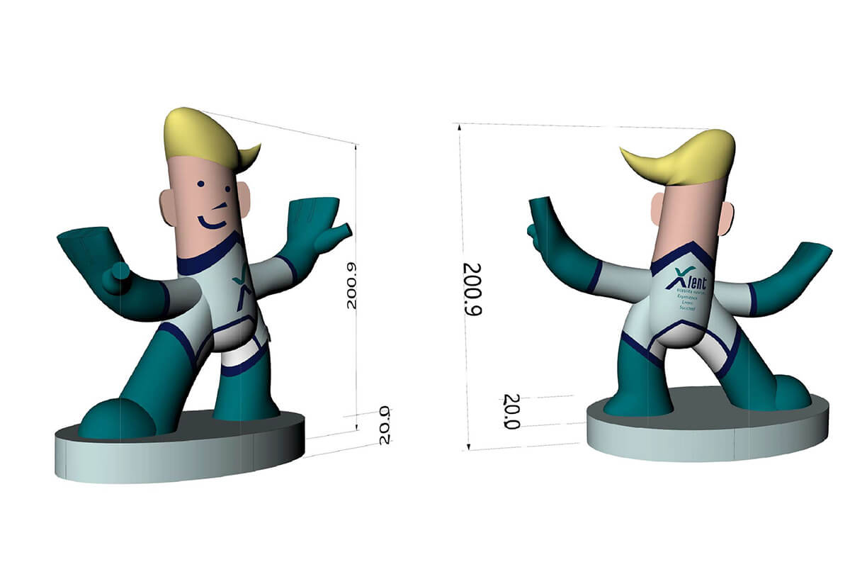 Xman Mascot Inflatable 3D