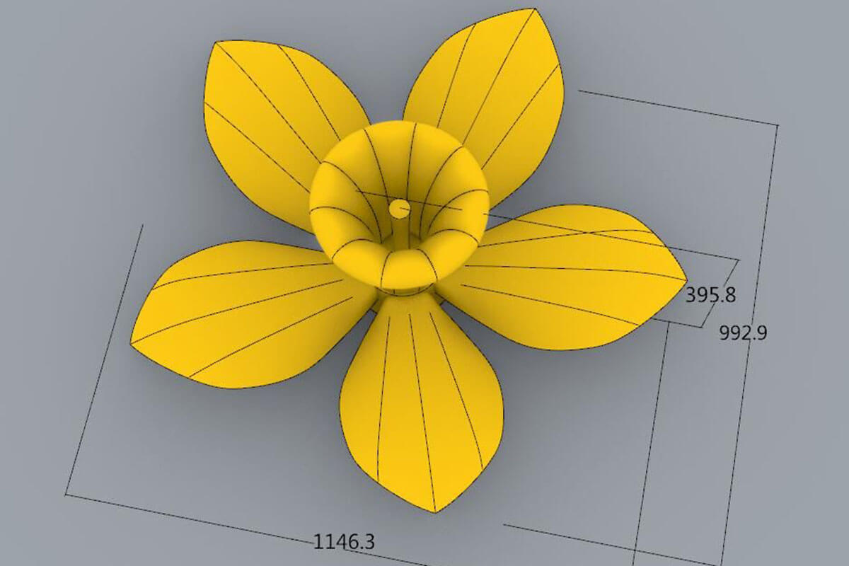 Inflatable Sunflower Artwork