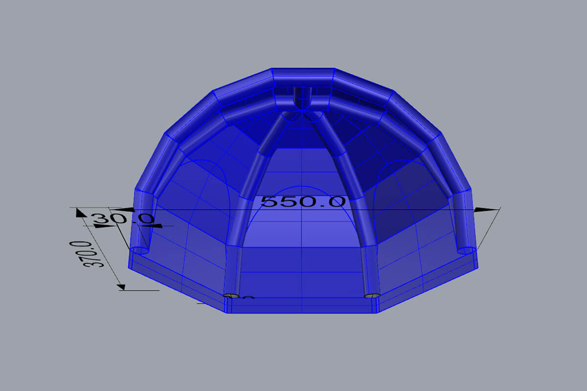 Inflatable Dome Tent 3D Artwork