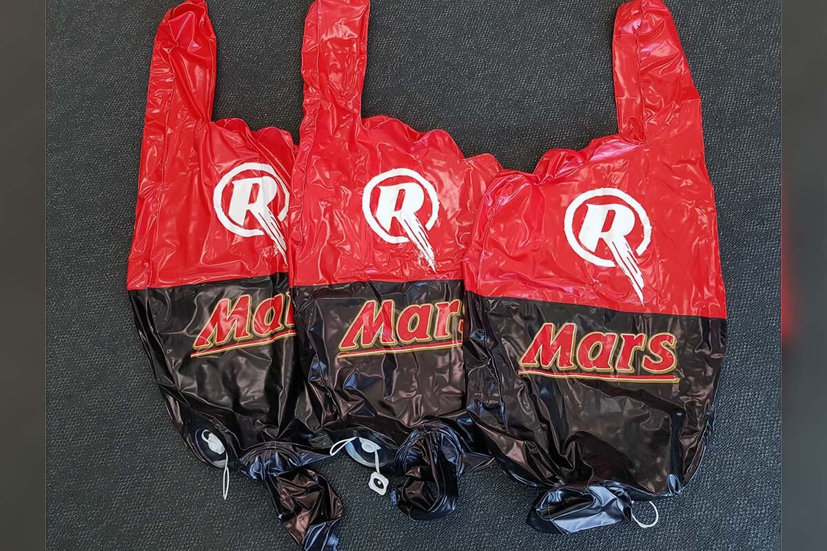 Inflatable Mars Hands Deflated