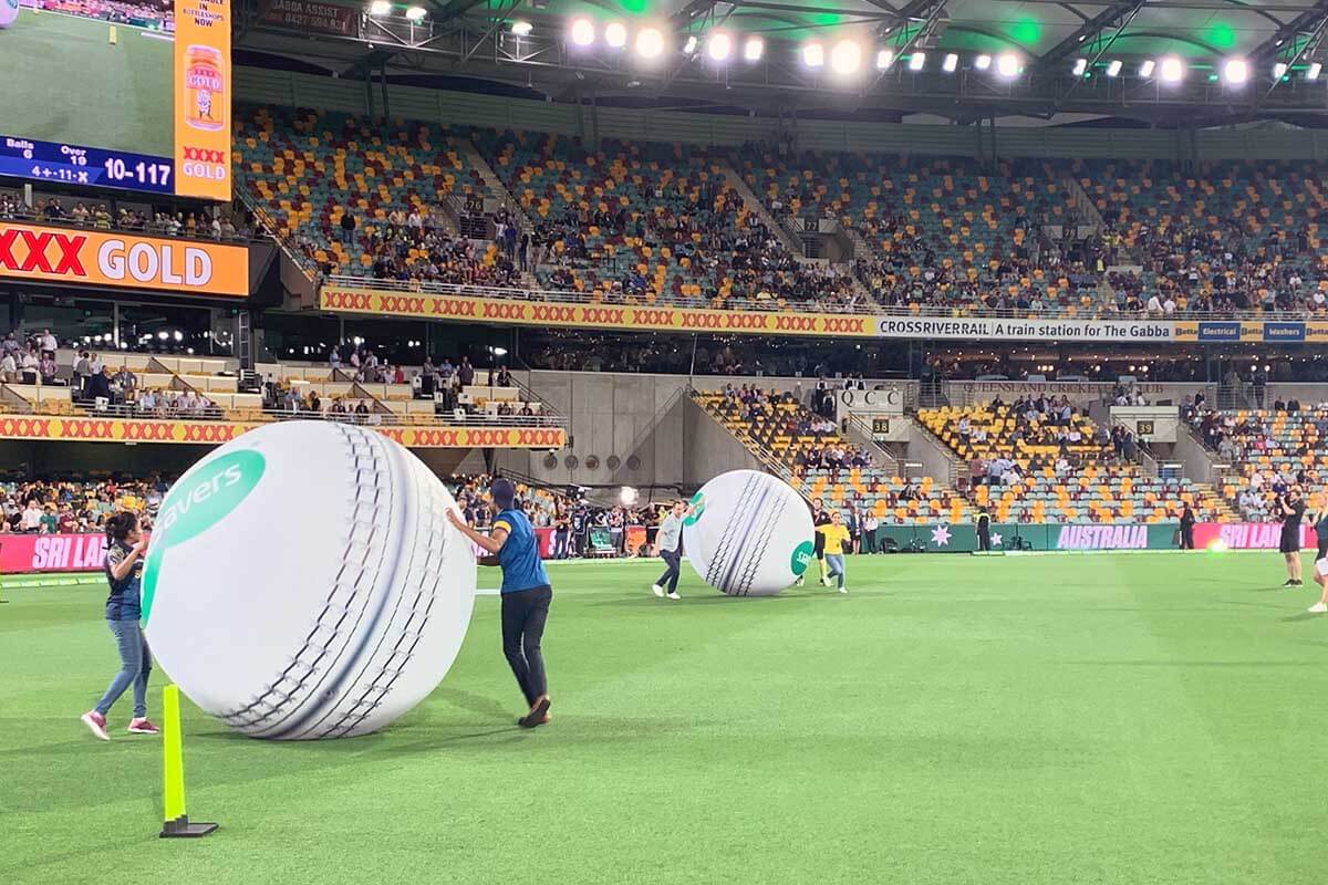 Inflatable Cricket Balls In Action