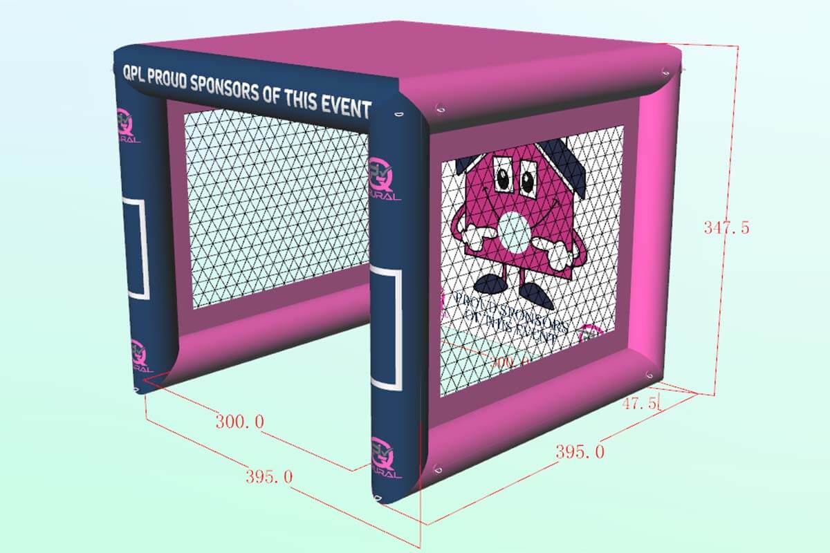 Inflatable Batting Cage 3D Artwork