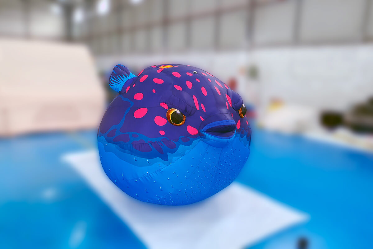 Inflatable Puffer Fish Post Production